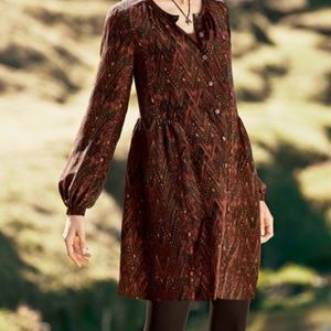 Peruvian Connection Salinas Silk Tunic Dress Red